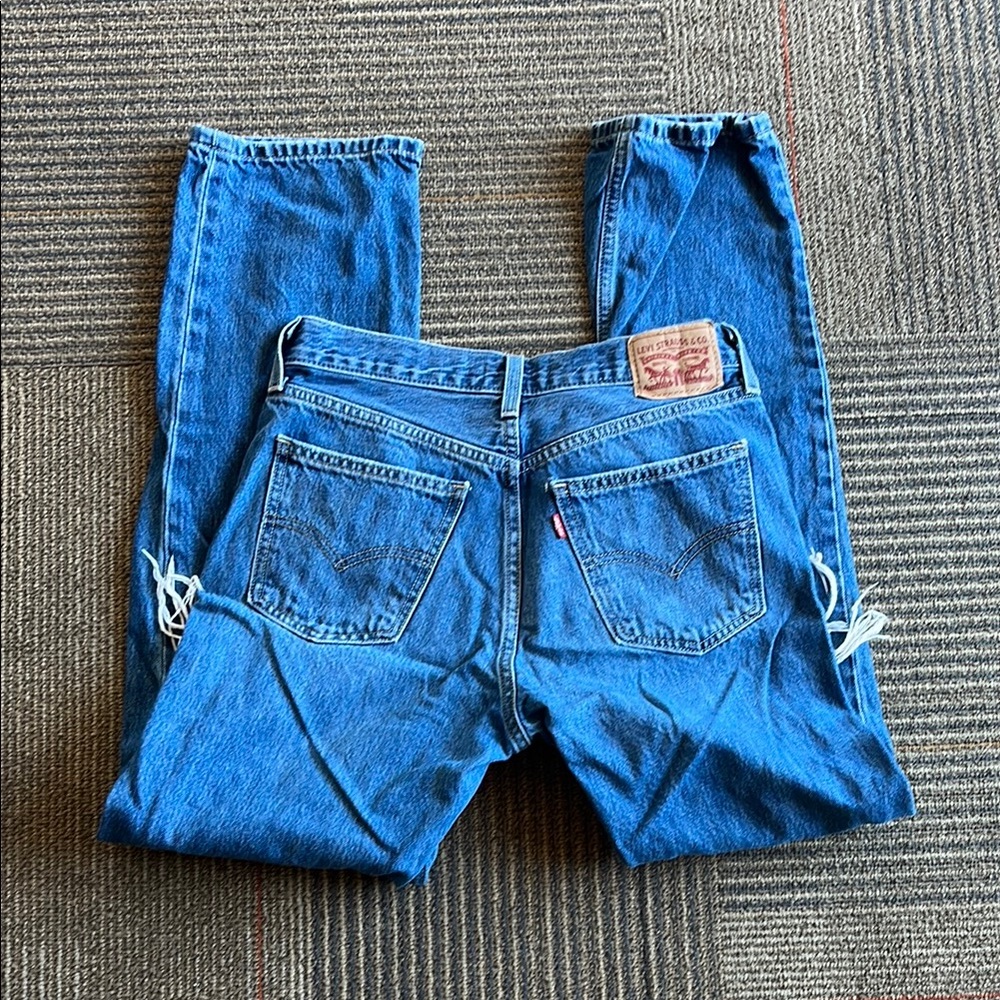 Levi's Blue Low Pro Straight Jeans Style